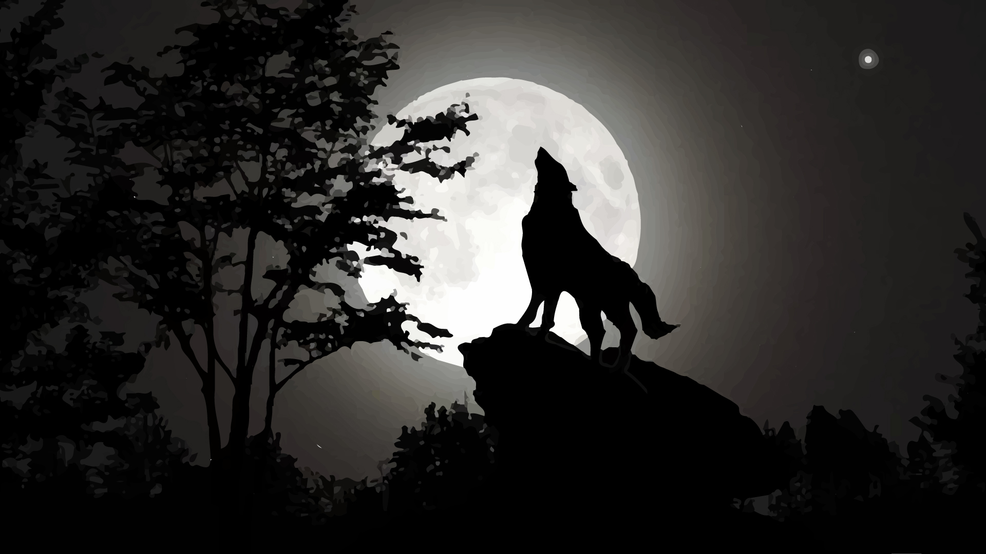 Illustration poster with vibrant color gradients